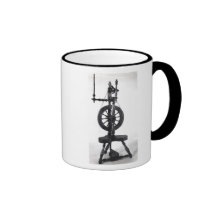 Spinning wheel coffee mug