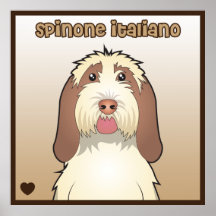 Spinone Italiano Cartoon Print