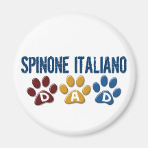 SPINONE ITALIANO Dad Paw Print 1 Fridge Magnet
