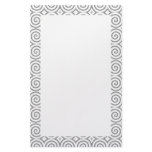 Spiral design, in black and white. Custom. stationery