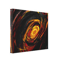 Spiral Fire Abstract Wrapped Canvas Stretched Canvas Print