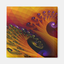 Spiral Footprints Fridge Magnets