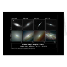 Spiral Galaxy Bulges Hubble Telescope Photo Cards