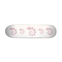 Spiral of Pink Elephants. Fun Cartoon. Skate Board Decks