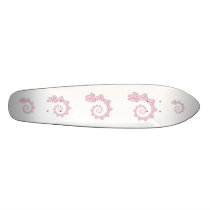 Spiral of Pink Elephants. Fun Cartoon. Skate Deck
