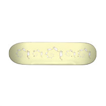 Spiral of White Mice. Cream Background. Skate Board Deck