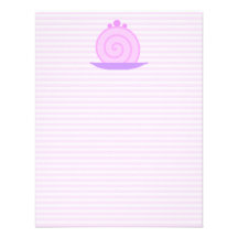 Spiral Pink Cake on Pink Stripes. Personalized Announcements