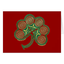 Spiral Shamrock Christmas Card