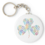 Spiral shamrock keychain