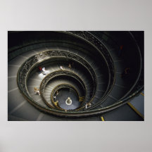 Spiral Staircase at Vatican Museum, Italy Posters