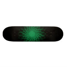 Spiral Stars (Green) Skateboard Deck