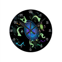 Spiral Turtle Round Wall Clock