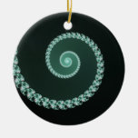 Spirale verte - conception de fractale décoration de noël