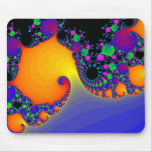 Spirales colorées de fractale : tapis de souris