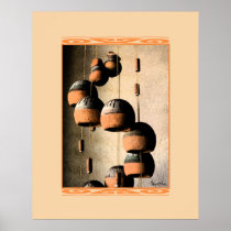 Spiralled Clay Wind Chimes Still Life