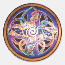 Spiralling Wheel of Energy Mandala Sticker
