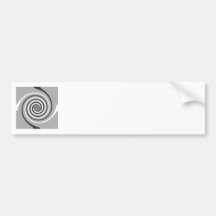 Spirals in Grey and White. Stylish swirls. Bumper Sticker