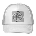 Spirals in Grey and White. Stylish swirls. hats