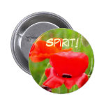 Spirit! buttons Red Oriental Poppy Flower