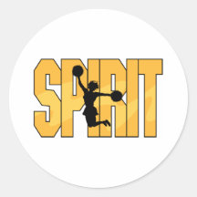 Spirit Cheerleading Round Sticker