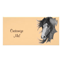 'Spirit' Clydesdale Stallion Horse Art Photo Greeting Card