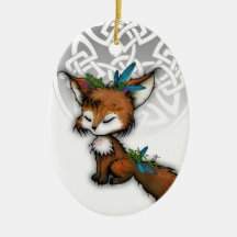 Spirit Fox Christmas Tree Ornaments