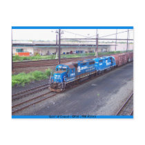 Spirit of Conrail - GP38 - PRR #2943 in Blue Paint Post Card