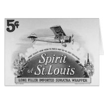 Spirit of St. Louis - Vintage Cigar Wrapper Card