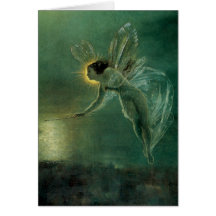 Spirit of the Night by Grimshaw, Victorian Fairy Greeting Card