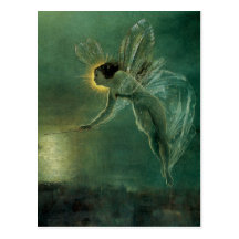 Spirit of the Night by Grimshaw, Victorian Fairy Postcards