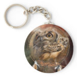 Spirit Of The Owl Art Keychain