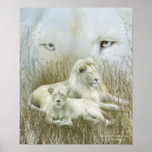 Spirit Of The White Lions Art Poster/Print