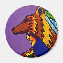 Spirit of Wolf 3 by Piliero Fridge Magnets