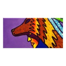 Spirit of Wolf 3 by Piliero Photo Card Template