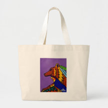Spirit of Wolf 3 by Piliero Tote Bags
