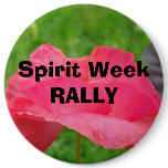 Spirit Week RALLY buttons Pink Poppy Flower