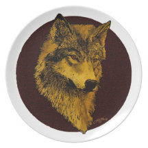 Spirit Wolf Dinner Plate