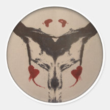 Spirit Wolf Round Sticker