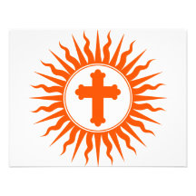 Spiritual Cross Design Personalized Announcement