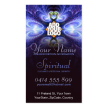 Spiritual Light Fractal w/ Logo Business Card
