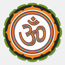 Spiritual Om On Lotus Sign Stickers