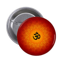 Spiritual Om On Mandala Buttons