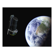 Spitzer departing the Earth soon after launch Photograph