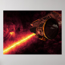 Spitzer seen against the infrared sky print