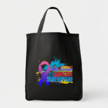 Splash of Colour - Male Breast Cancer Survivor Canvas Bag