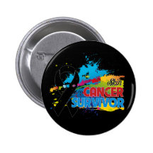 Splash of Colour - Skin Cancer Survivor Button