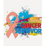 Splash of Colour - Uterine Cancer Survivor t-shirts