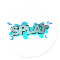 Splat Round Sticker