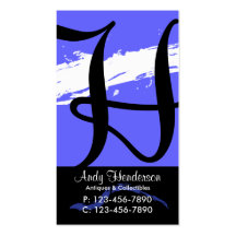 Splatter Business Card/ Blue