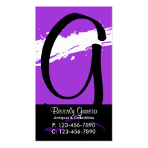 Splatter Business Card/ Purple